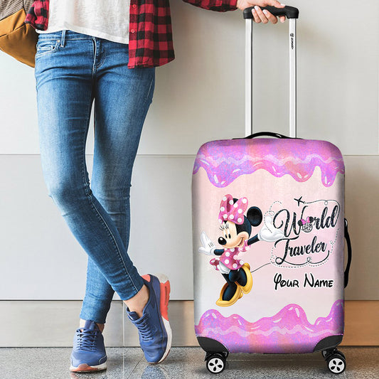 World Traveler - Personalized Mouse Luggage Cover