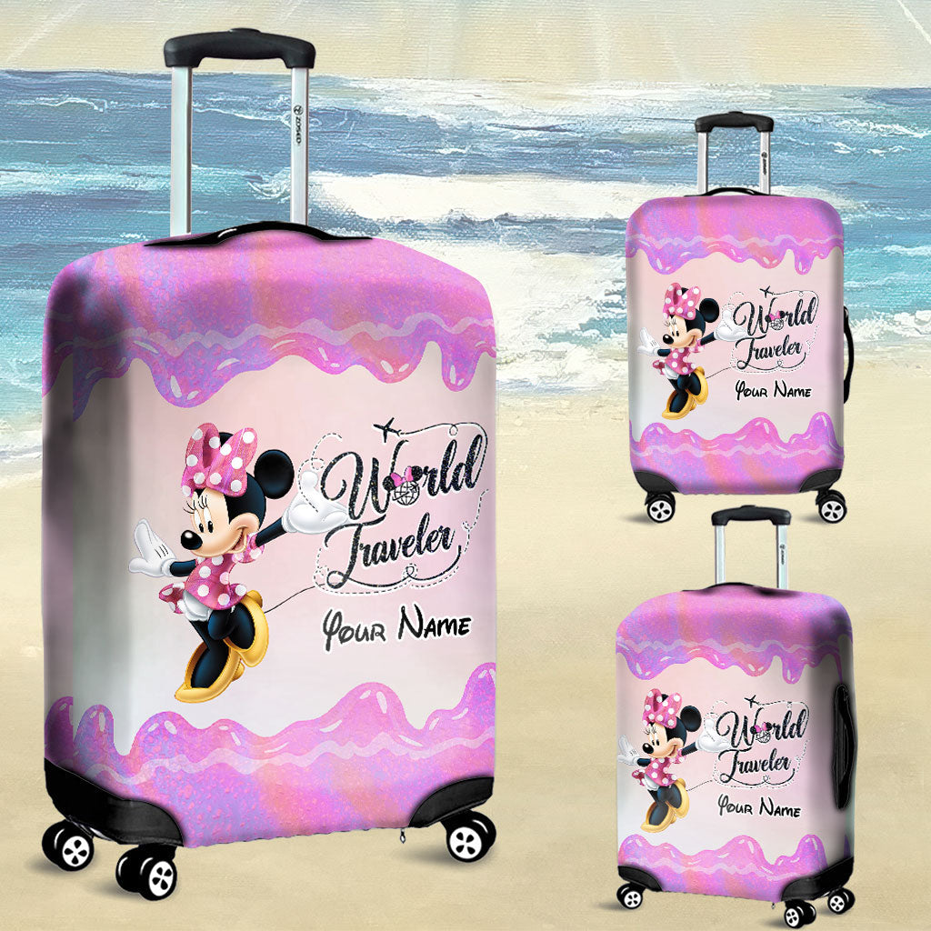 World Traveler - Personalized Mouse Luggage Cover