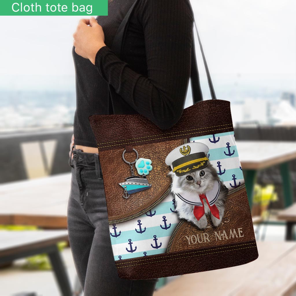 Love Cruising And Cat Personalized  Tote Bag