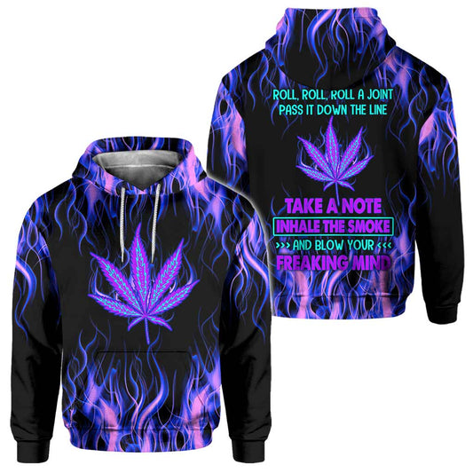 Roll Roll Roll - Weed All Over T-shirt and Hoodie
