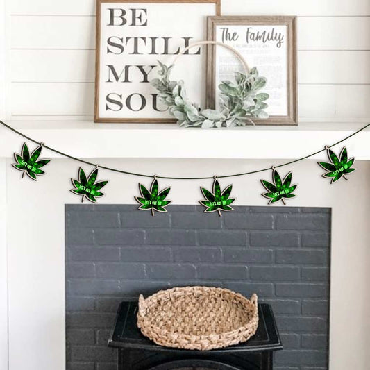 Let's Get Lit - Personalized Christmas Weed 6 Pieces Garland