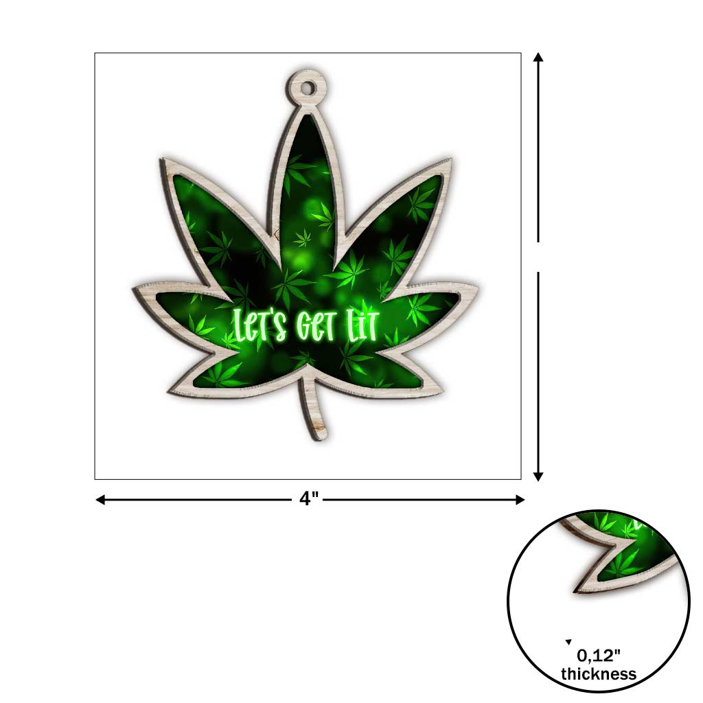 Let's Get Lit - Personalized Christmas Weed 6 Pieces Garland
