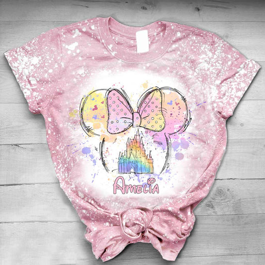 Magic Castle - Personalized Mouse Handmade Bleached Shirts