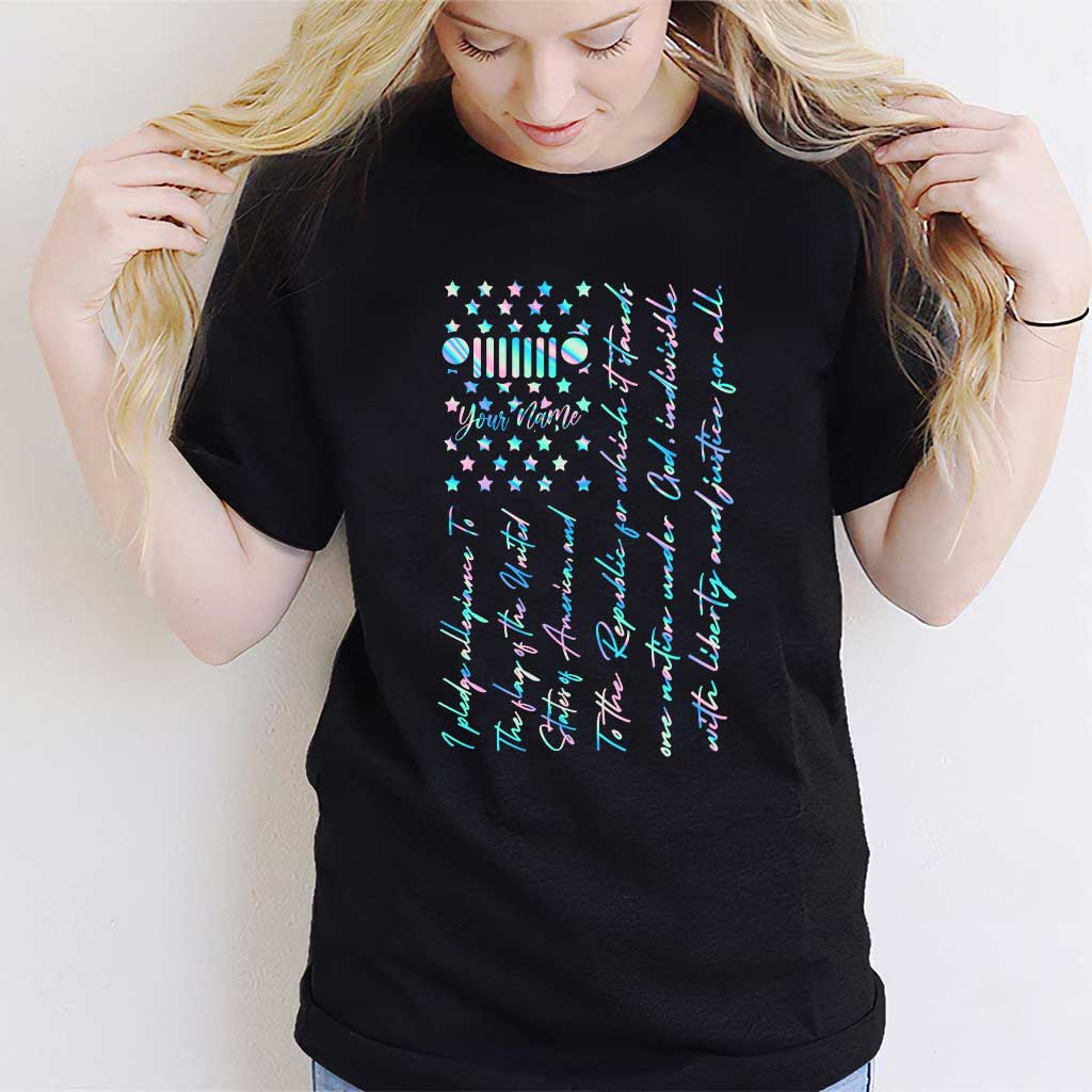 Jp Lovers Pledge Of Allegiance - Personalized Independence Day Car T-shirt and Hoodie