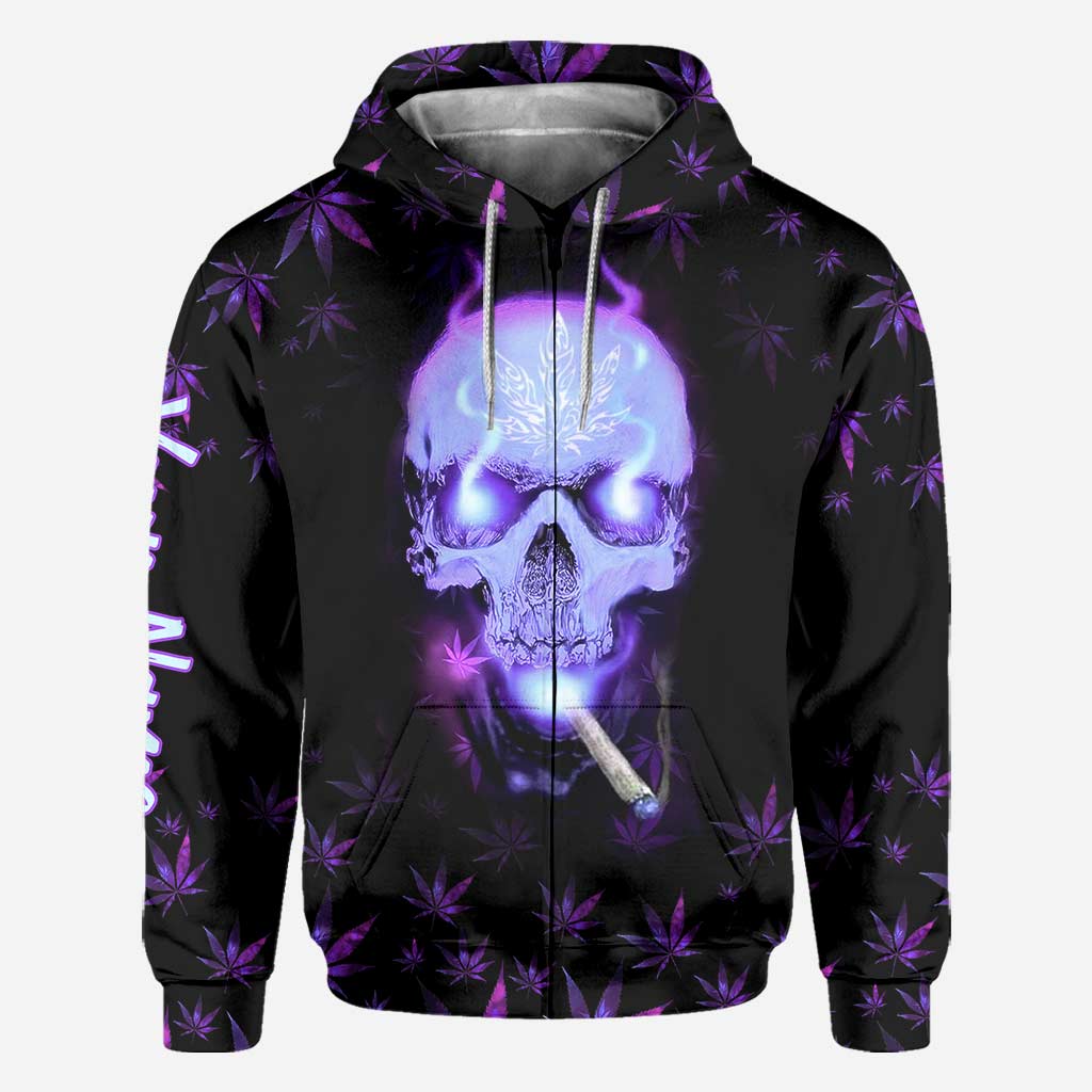 Skull Get High - Personalized Weed All Over T-shirt and Hoodie