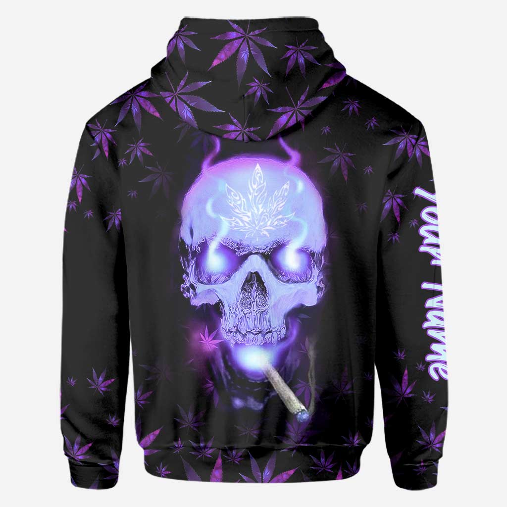 Skull Get High - Personalized Weed All Over T-shirt and Hoodie