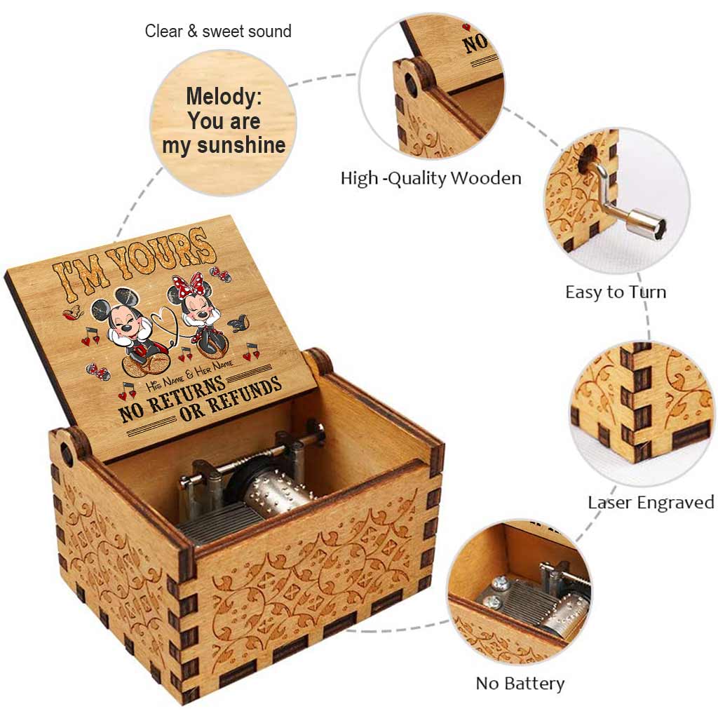 I'm Yours - Personalized Mouse Hand Crank Music Box