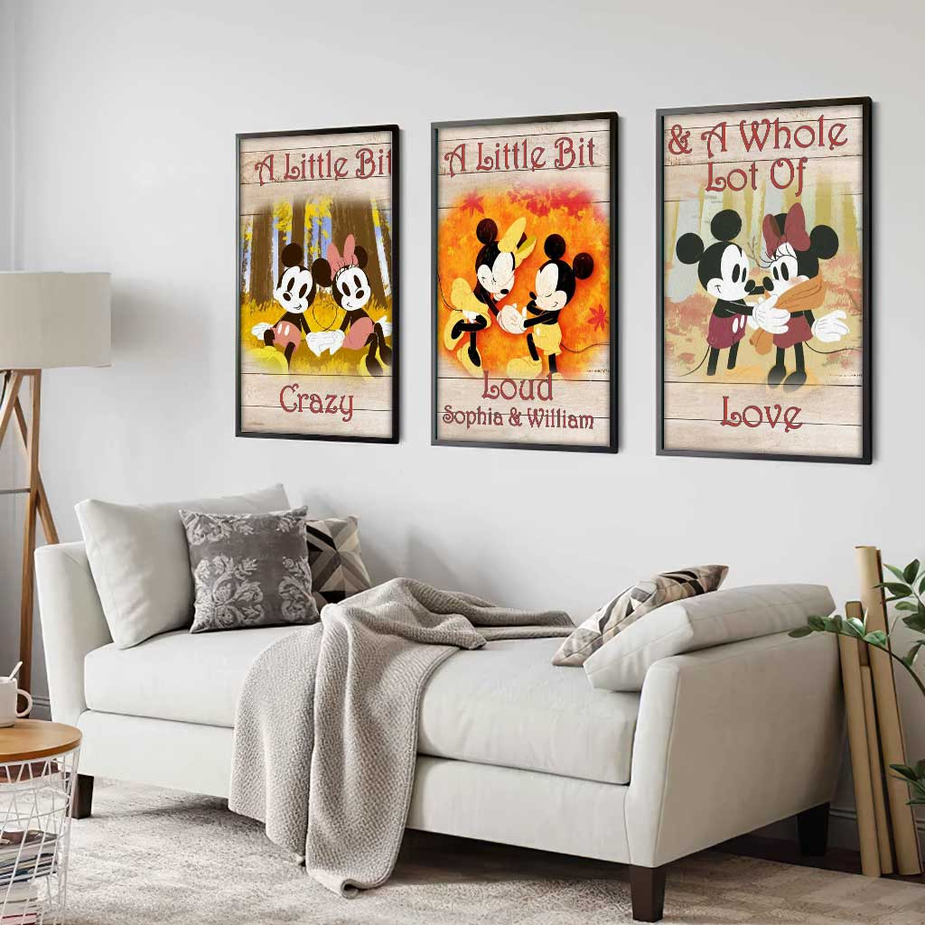 This Is Us - Personalized Fall Mouse Poster & Canvas Set
