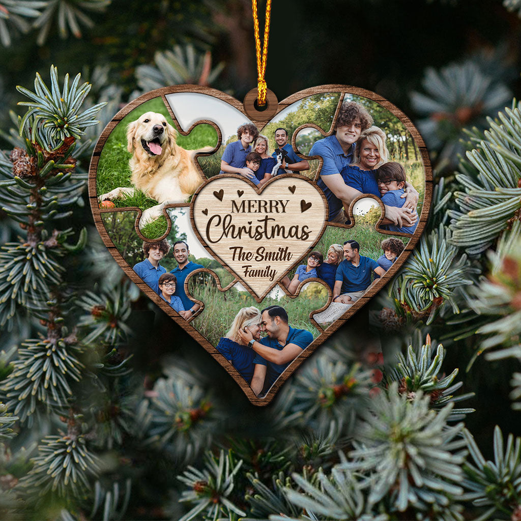 Together We Are A Family - Personalized Christmas Family Ornament (Printed On Both Sides)