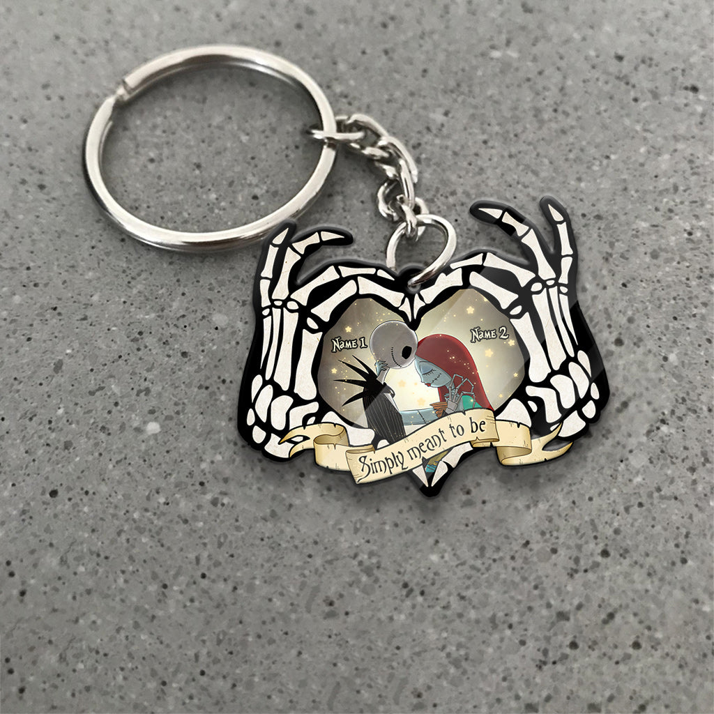 Simply Meant To Be - Personalized Nightmare Keychain (Printed On Both Sides)