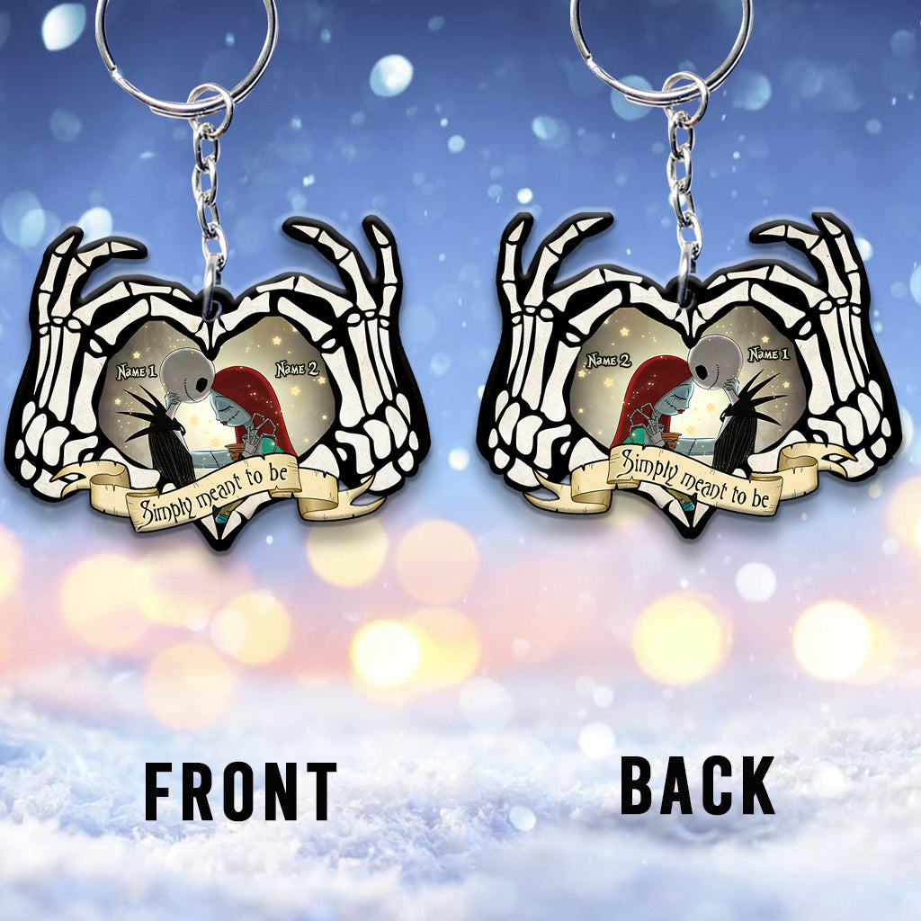 Simply Meant To Be - Personalized Nightmare Keychain (Printed On Both Sides)