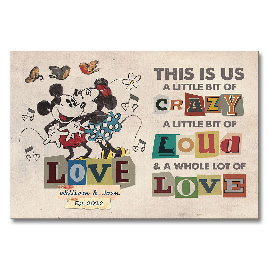 This Is Us - Personalized Couple Mouse Canvas And Poster