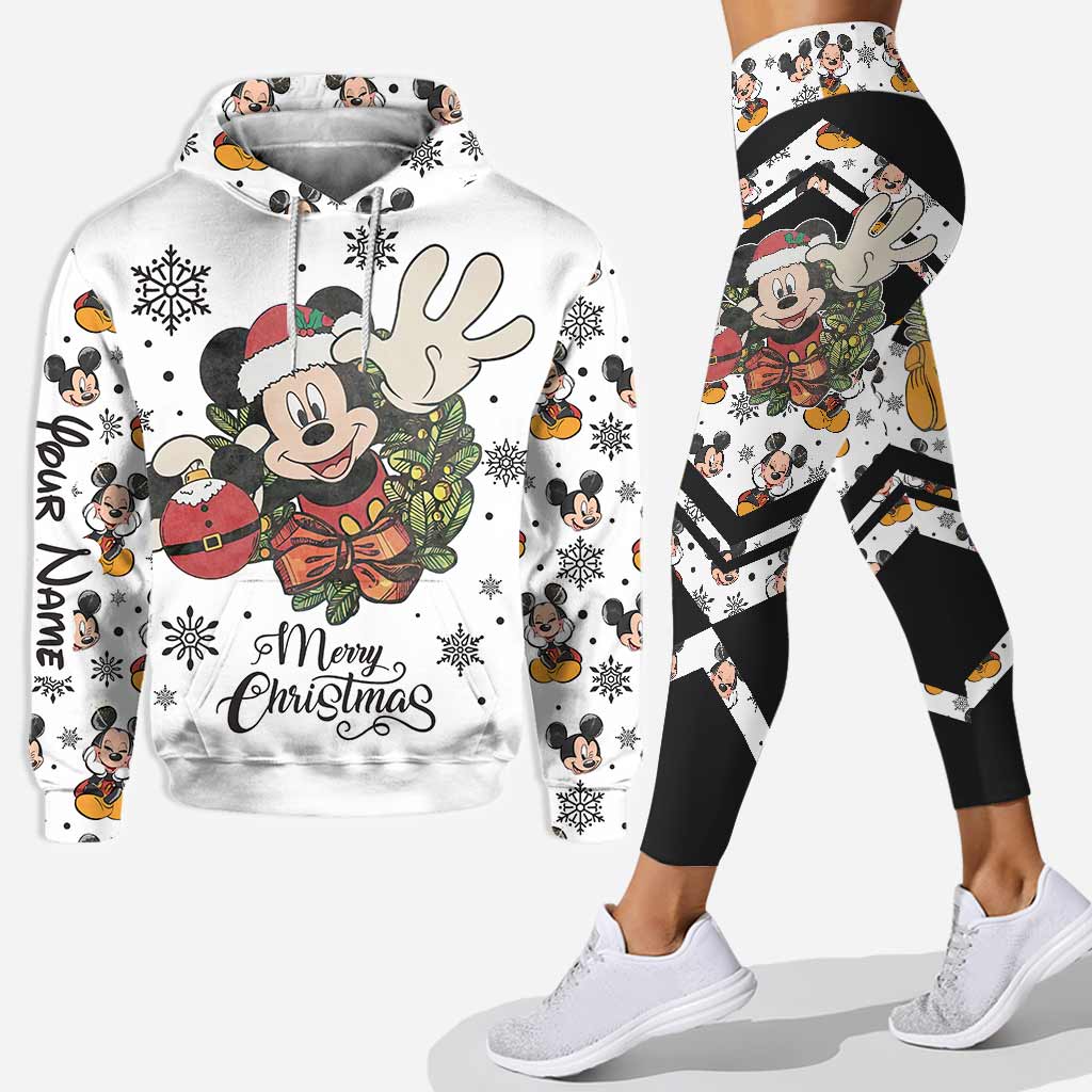 Merry Christmas - Personalized Christmas Mouse Hoodie and Leggings