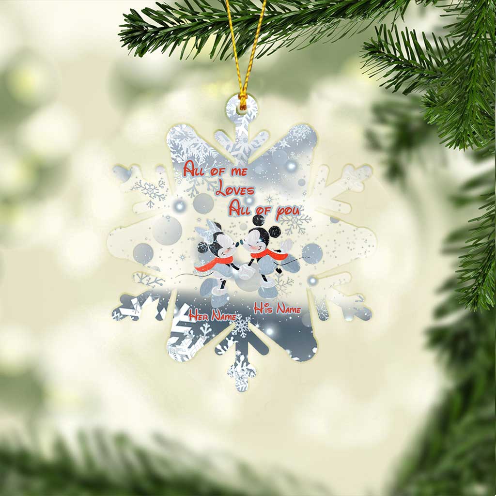All Of Me - Personalized Mouse Transparent Ornament