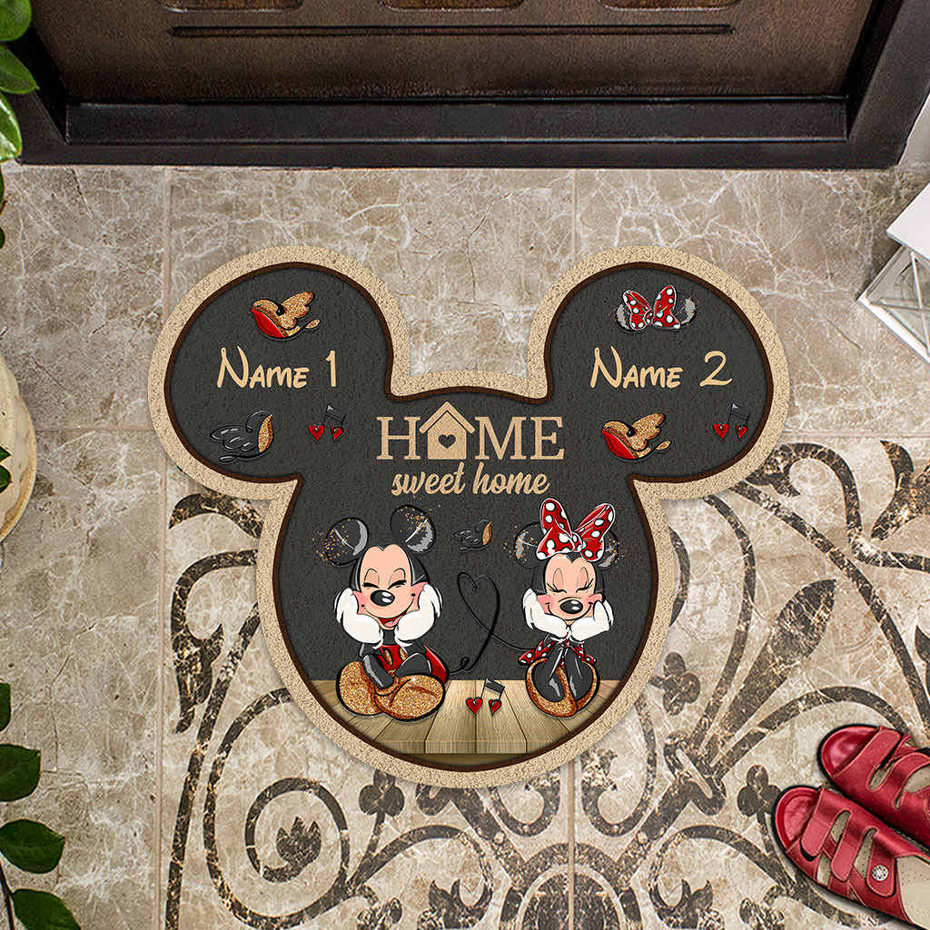 Home Sweet Home - Personalized Mouse Shaped Doormat