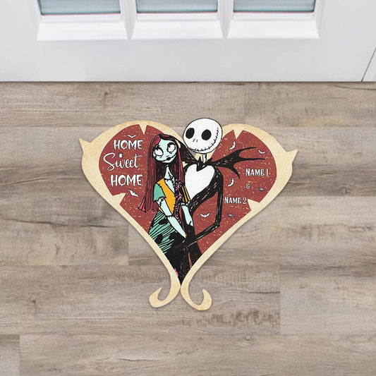 Home Sweet Home - Personalized Nightmare Shaped Doormat