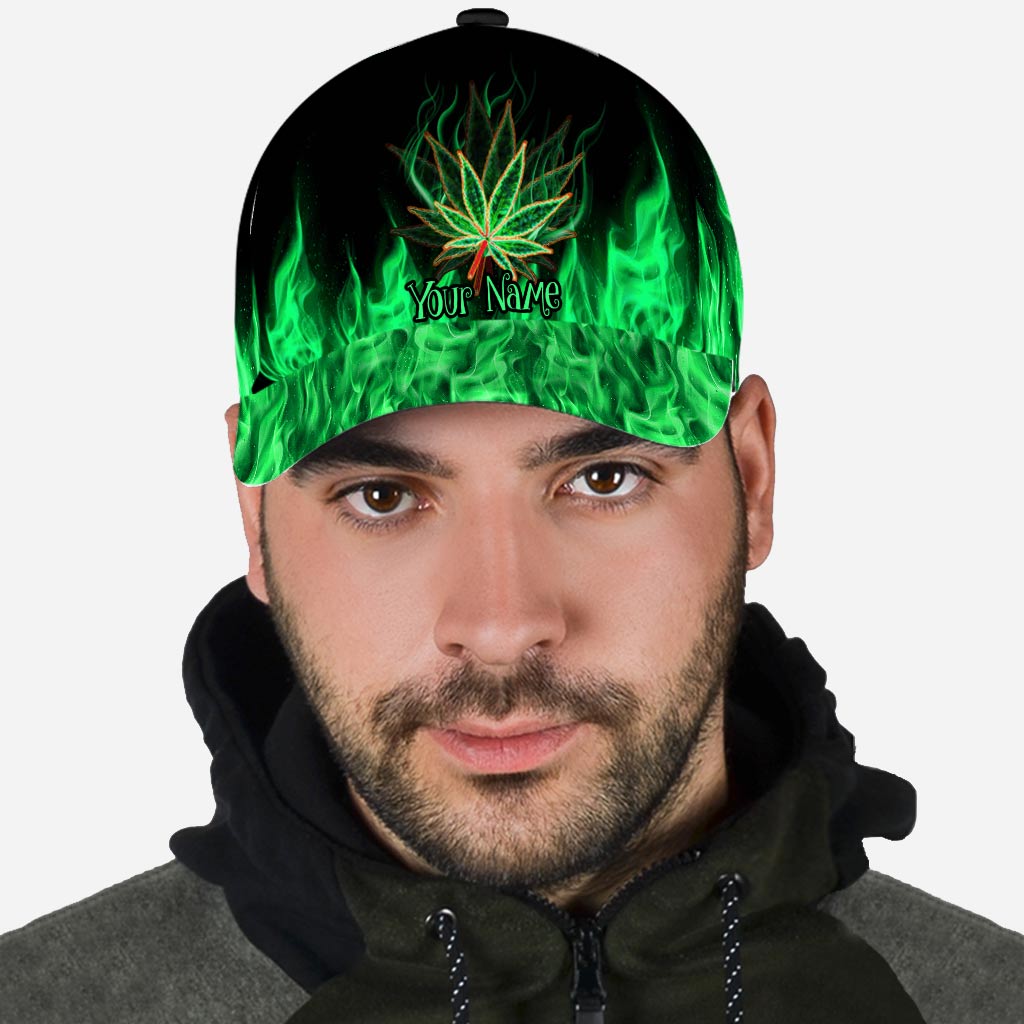 Let's Get Lit Cap With Printed Vent Holes - Personalized Weed Classic Cap