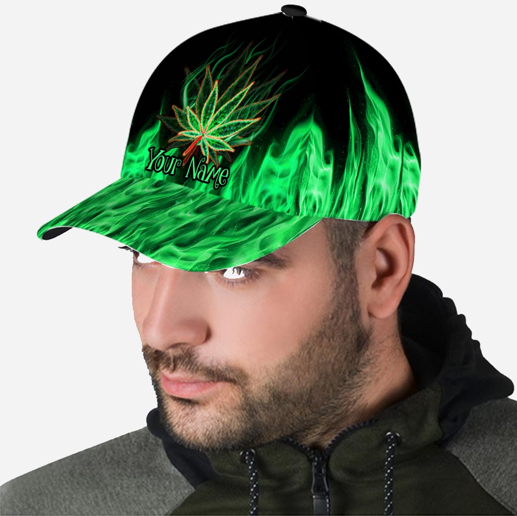 Let's Get Lit Cap With Printed Vent Holes - Personalized Weed Classic Cap