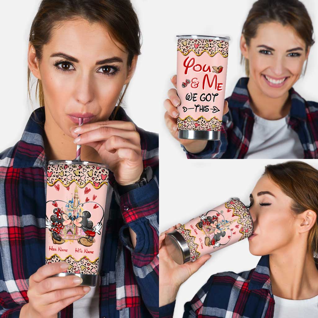 You And Me Forever And Always - Personalized Couple Mouse Tumbler