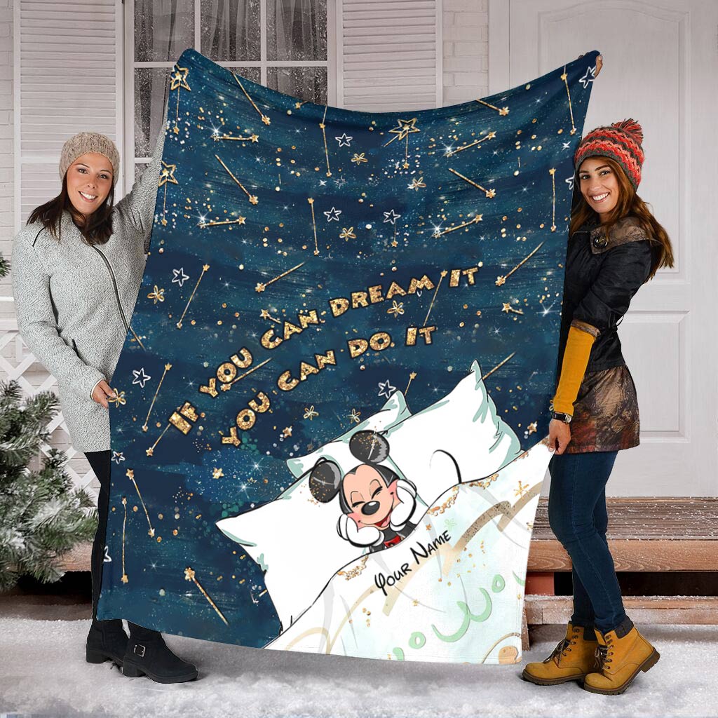If You Can Dream It - Personalized Mouse Blanket