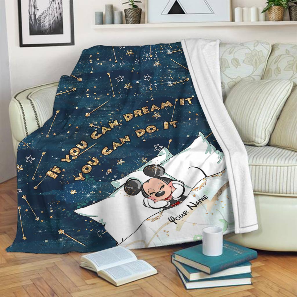 If You Can Dream It - Personalized Mouse Blanket