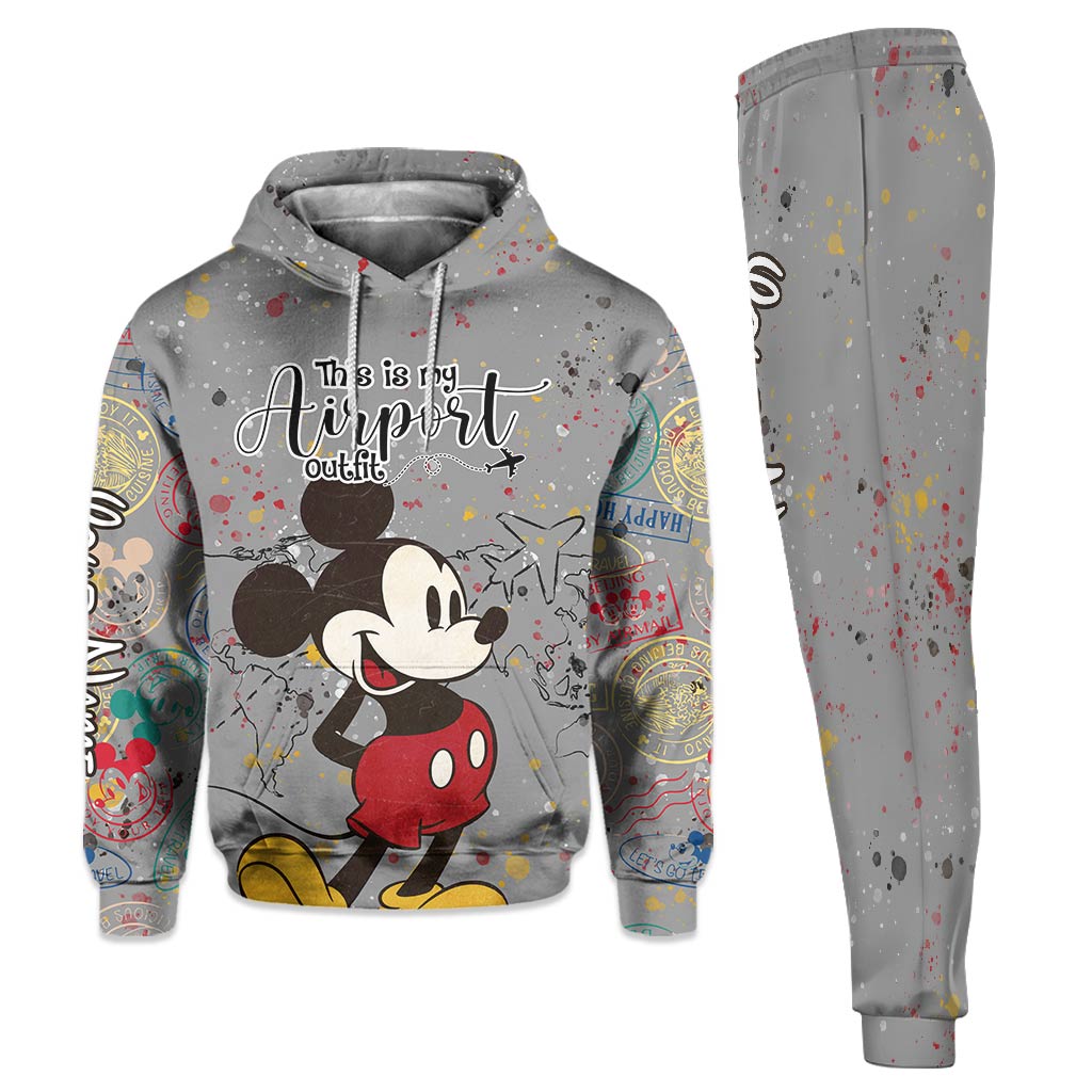 This Is My Airport Outfit - Personalized Mouse Hoodie And Sweatpants