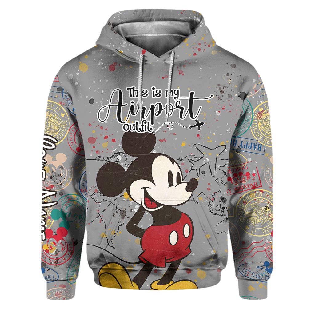 This Is My Airport Outfit - Personalized Mouse Hoodie And Sweatpants