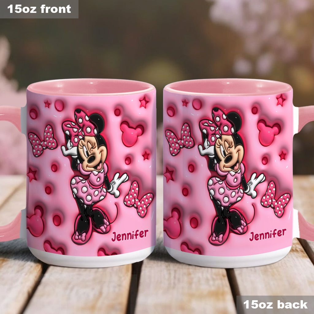 Cute Mouse Custom Name - Personalized Mouse Accent Mug
