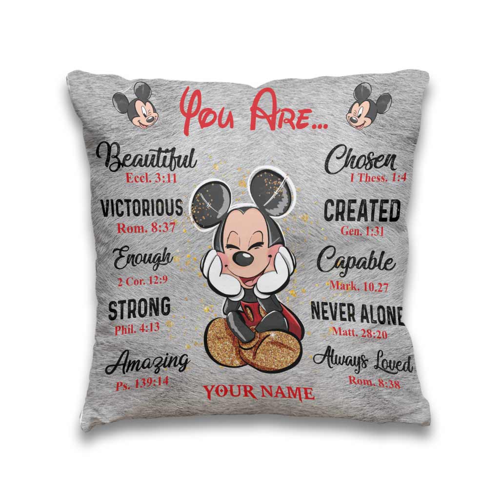 You Are Beautiful - Personalized Mouse Throw Pillow
