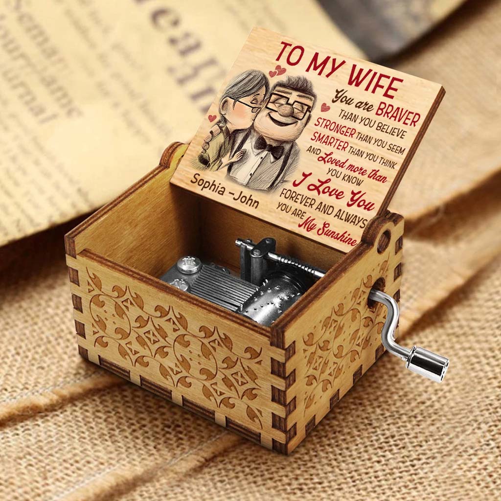 You Are My Sunshine - Personalized Couple Mouse Hand Crank Music Box