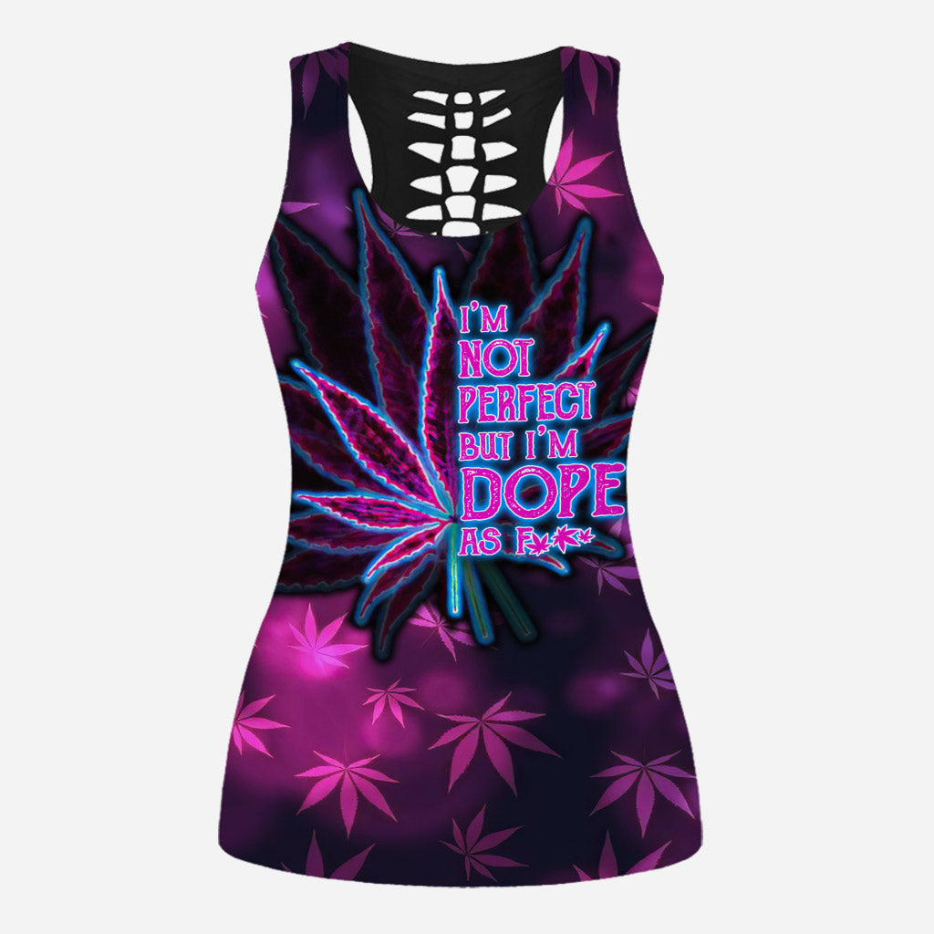 I'm Not Perfect But I'm Dope - Weed Hollow Tank Top and Leggings
