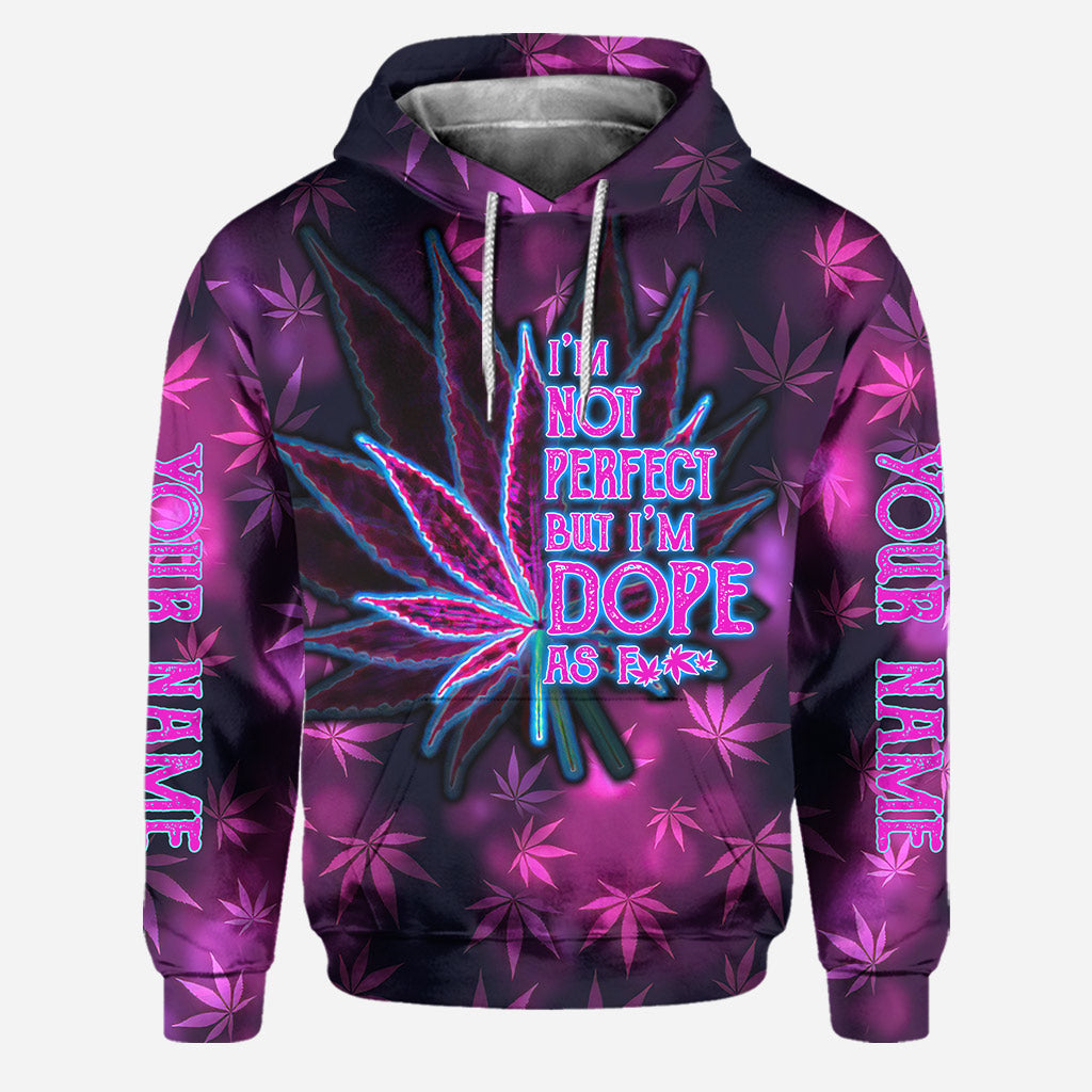 I'm Not Perfect But I'm Dope - Personalized Weed Hoodie and Leggings