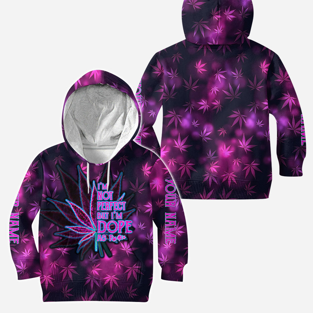 I'm Not Perfect But I'm Dope - Personalized Weed Hoodie and Leggings