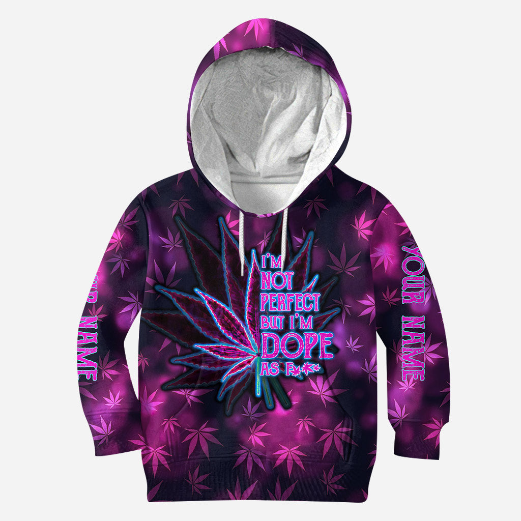 I'm Not Perfect But I'm Dope - Personalized Weed Hoodie and Leggings