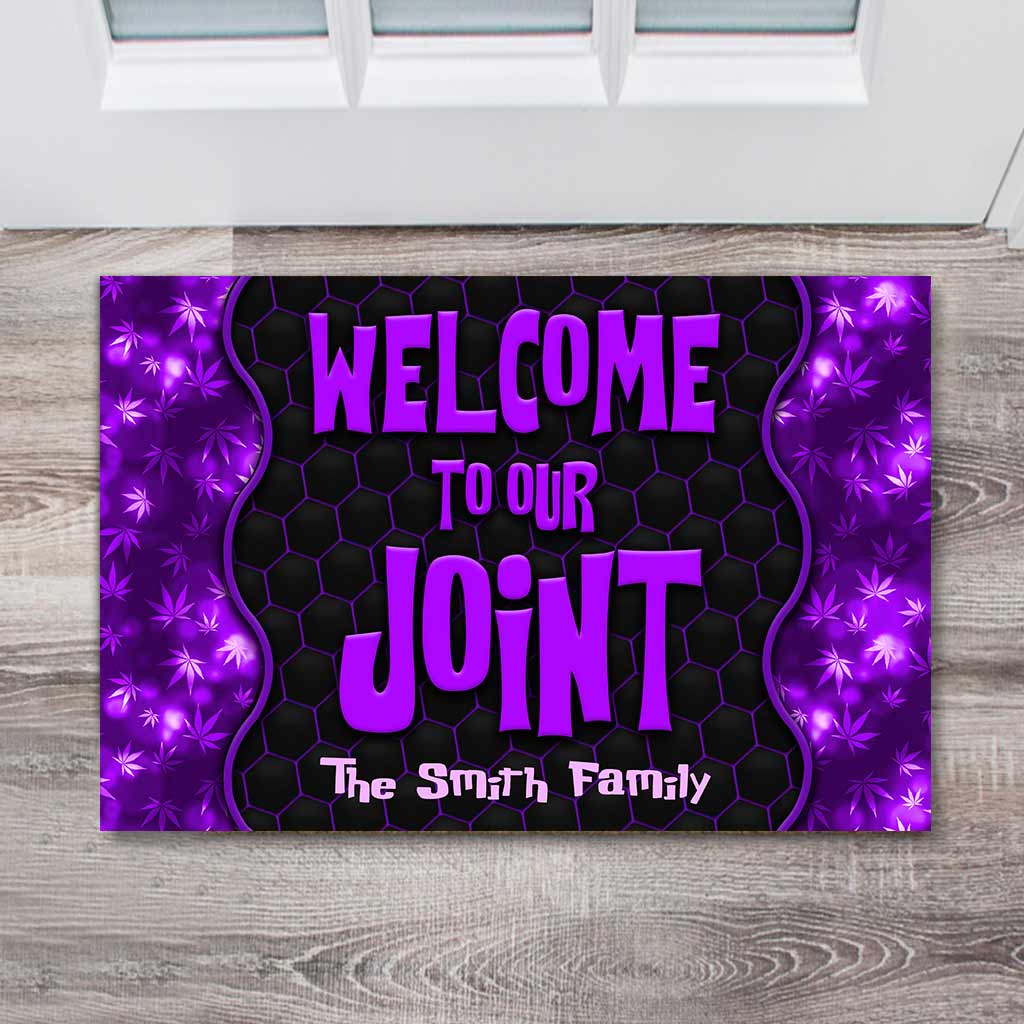 Welcome To Our Joint - Personalized Weed Doormat