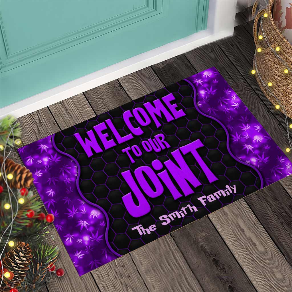 Welcome To Our Joint - Personalized Weed Doormat