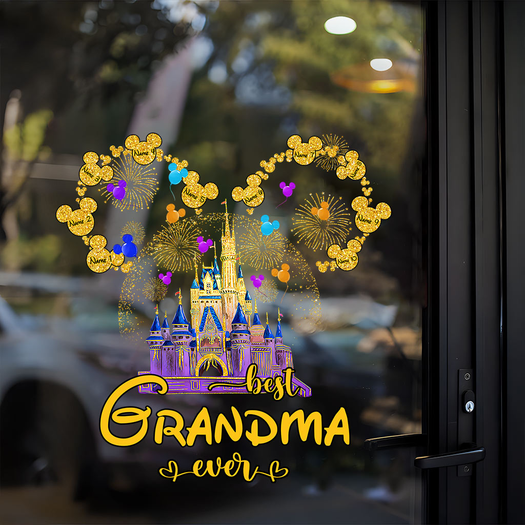 Best Grandma Ever - Personalized Mouse Decal Die Cut