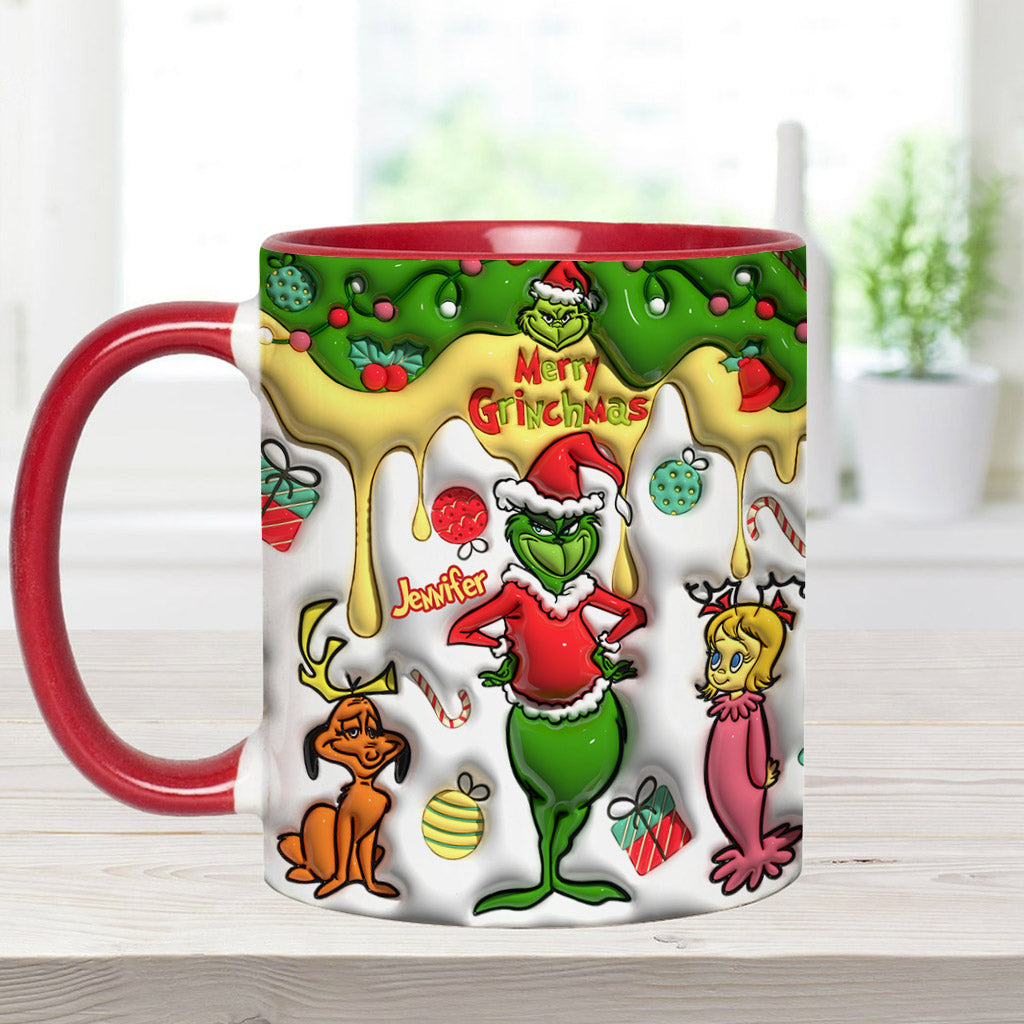 Merry Grinchmas - Personalized Stole Christmas Accent Mug