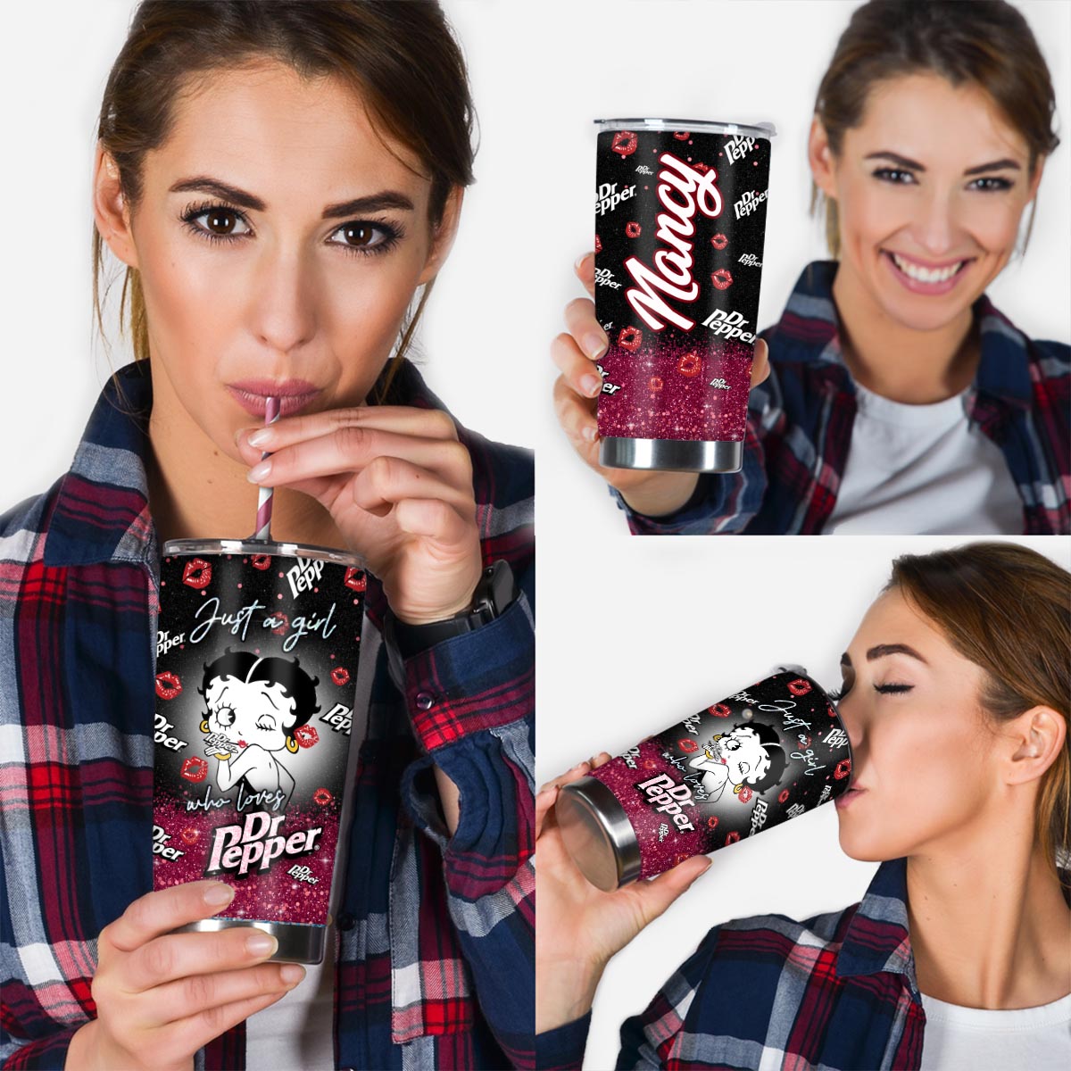 Just A Girl Who Loves - Personalized Texas Drink Tumbler
