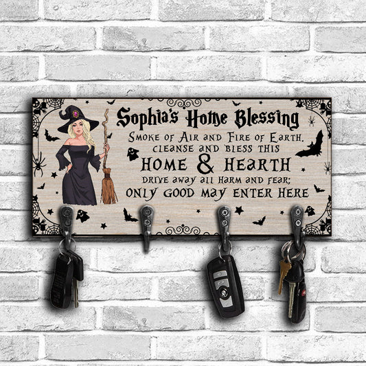 Home Blessing - Personalized Witch Key Rack