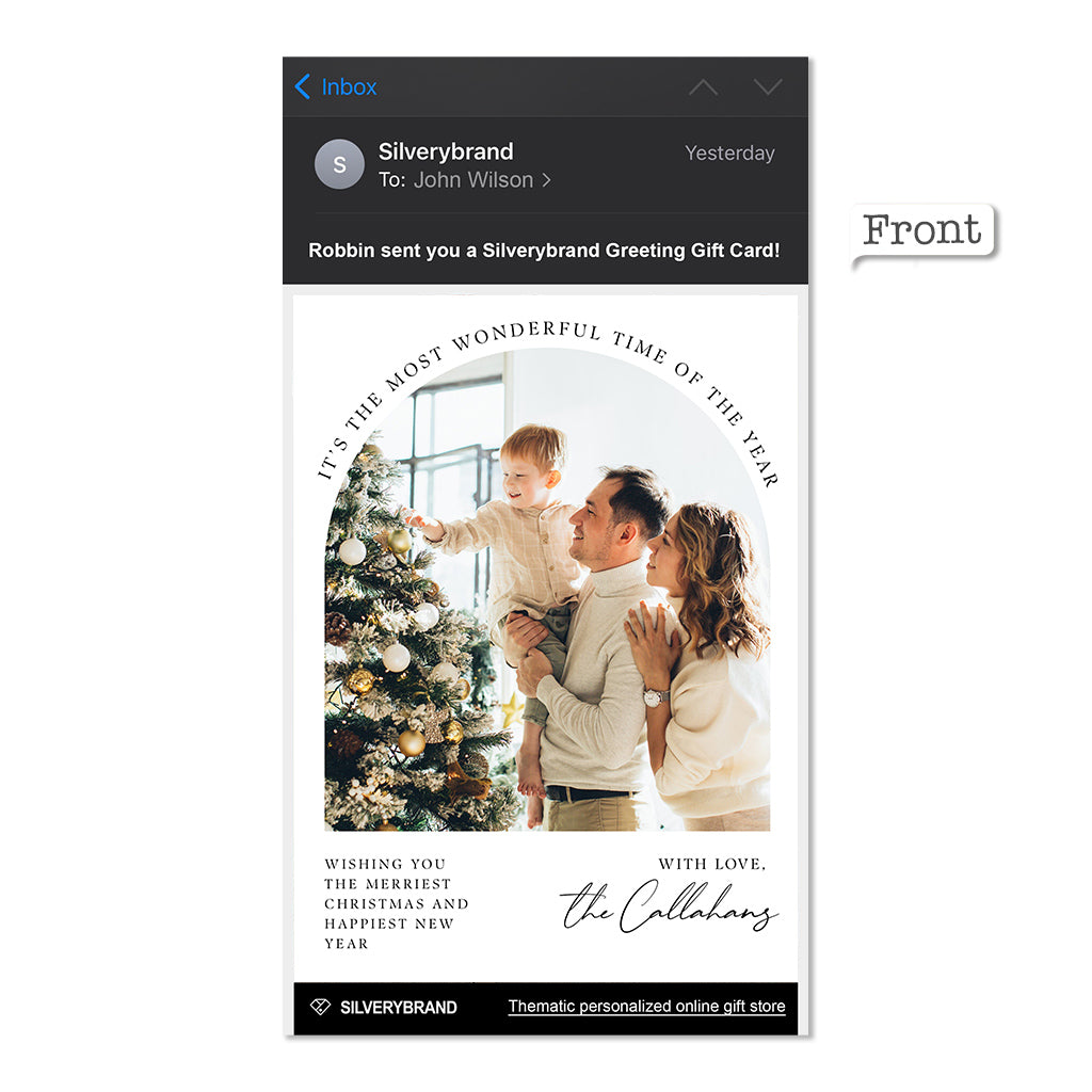 Personalized Greeting Gift Card Boho Holiday Card