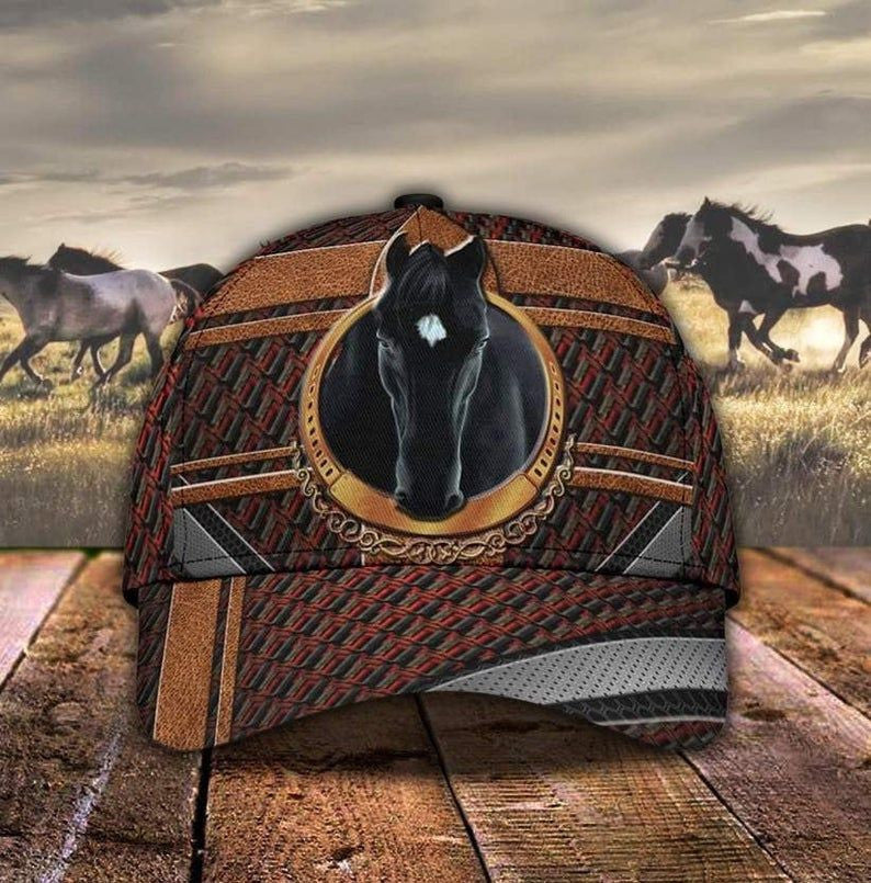 Black Horse Horse Classic Cap 0823