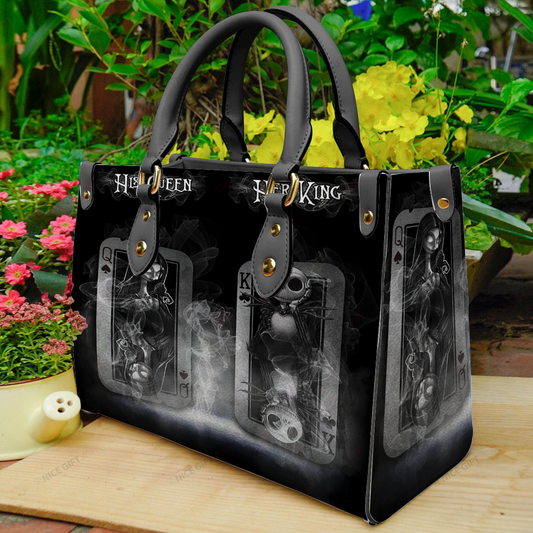 King And Queen Nightmare Leather Handbag 0523