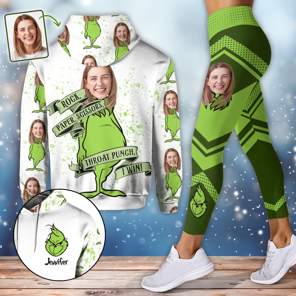Rock Paper Scissors - Personalized Stole Christmas Hoodie and Leggings