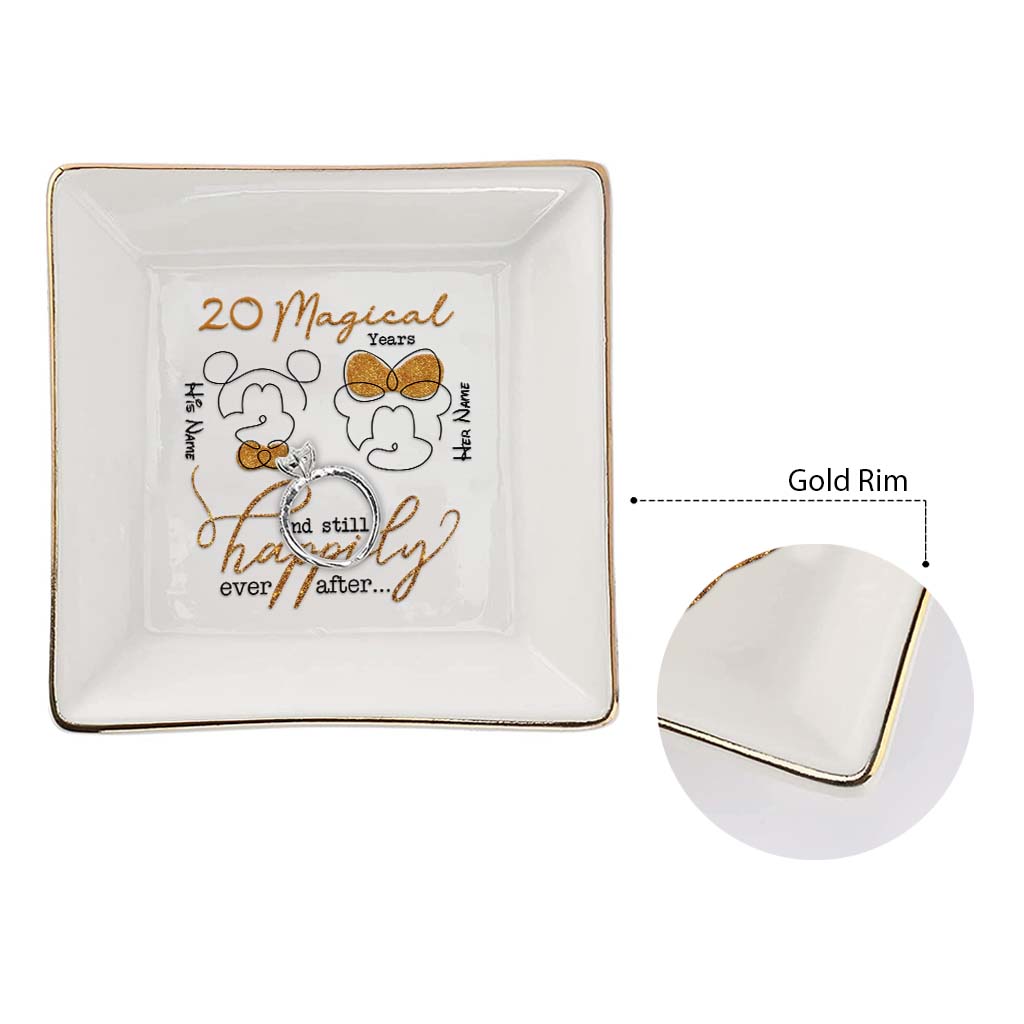 Years Of Magic - Personalized Couple Mouse Jewelry Dish