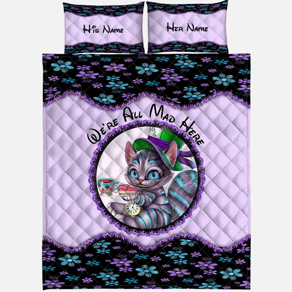 We're All Mad Here - Personalized Halloween Mouse Quilt Set