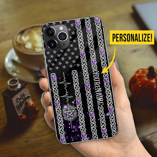 Witch Vibes Purple Pentagram Personalized Phone Case