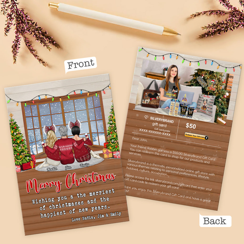 Personalized Greeting Gift Card Christmas Home