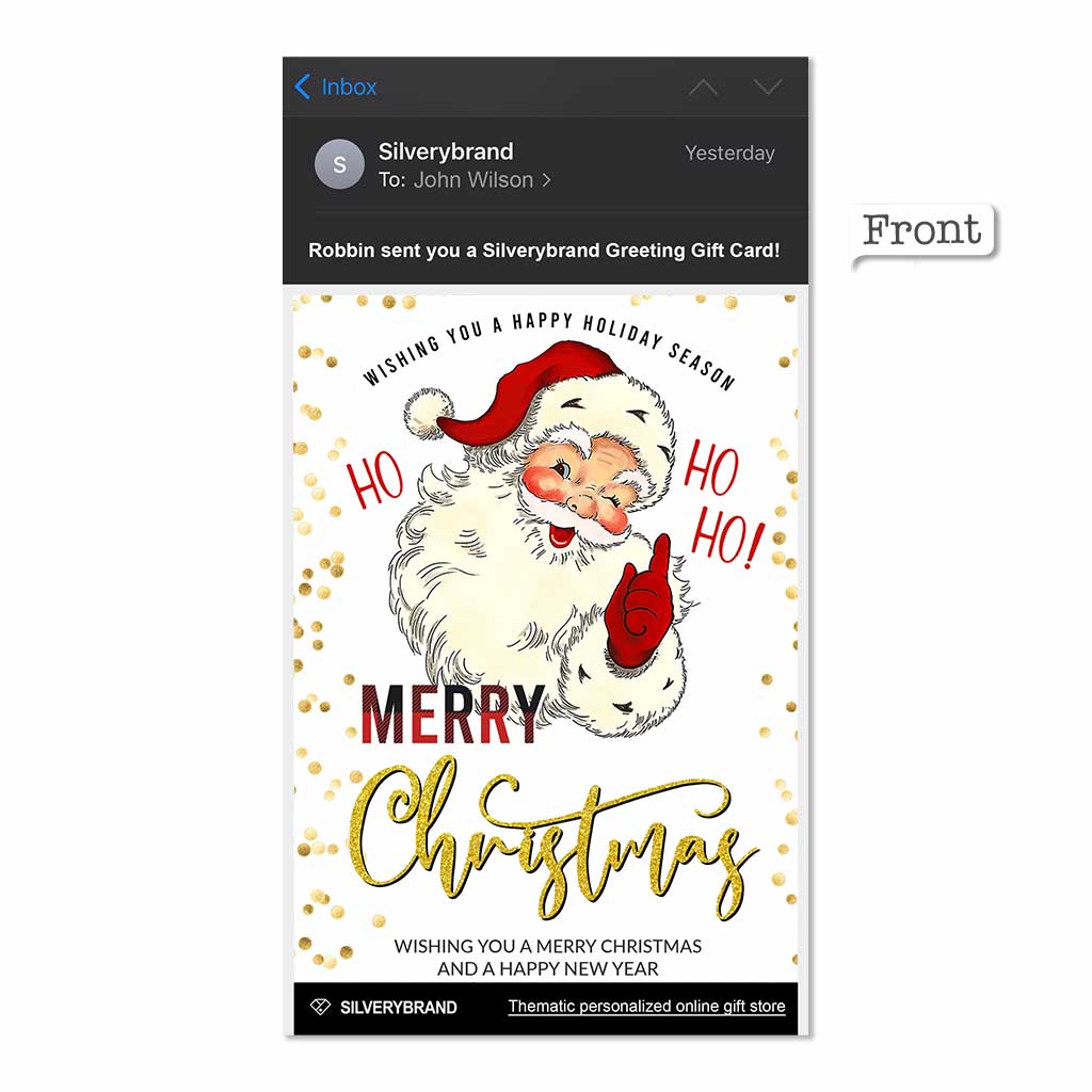 Personalized Greeting Gift Card Merry Christmas
