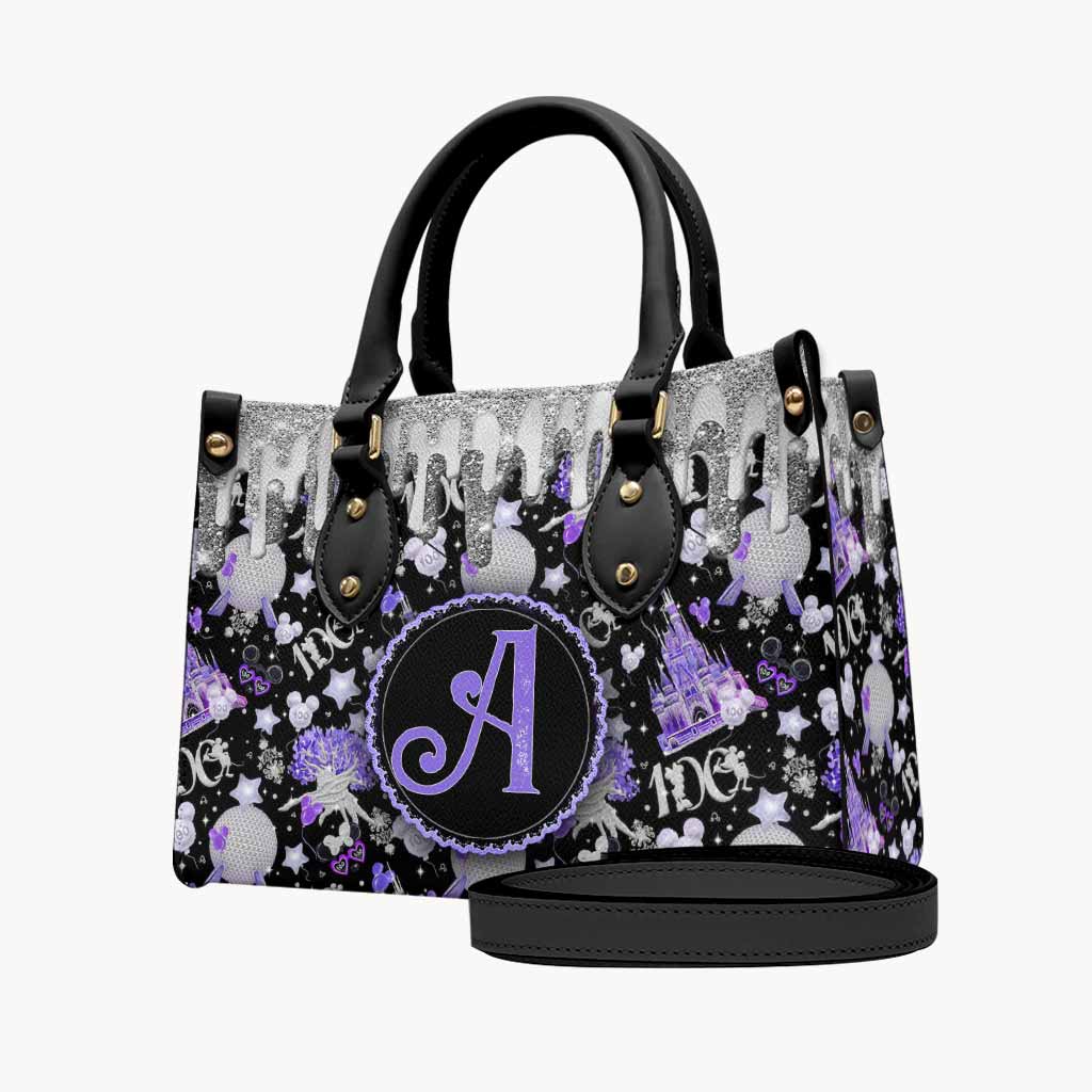 Magical Dripping 100 Years Of Wonder - Personalized Mouse Leather Handbag
